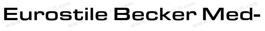 Eurostile Becker Med字体转换